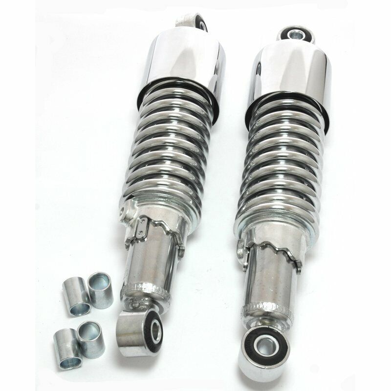 Ammortizzatori bassi cromati per moto custom bobber e chopper