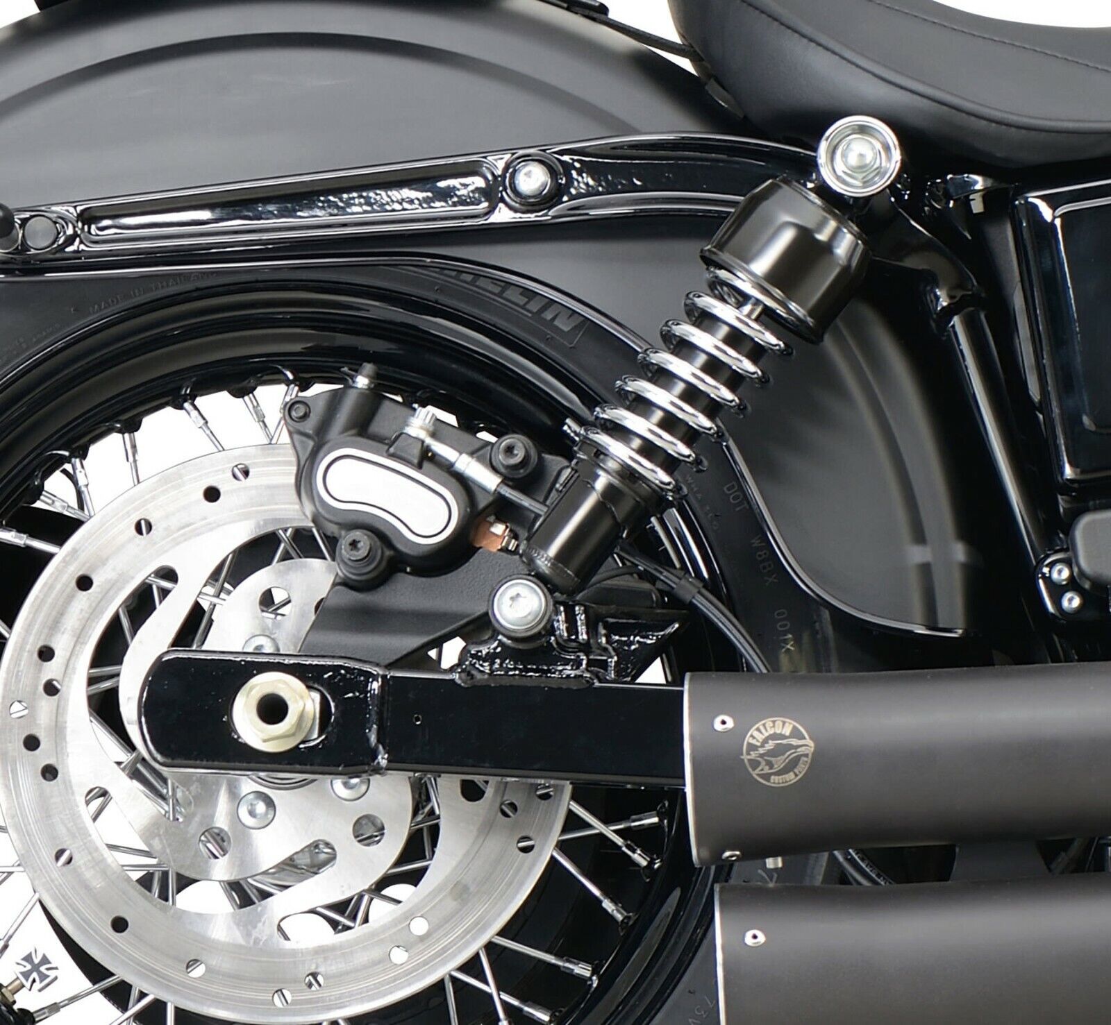 Ammortizzatori ribassati neri per Harley Sportster e Roadster