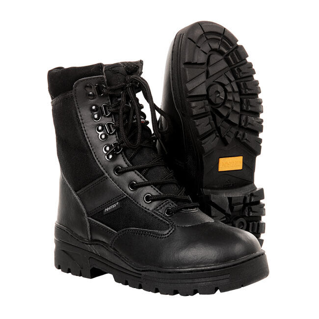 Anfibi stivali militari biker in pelle