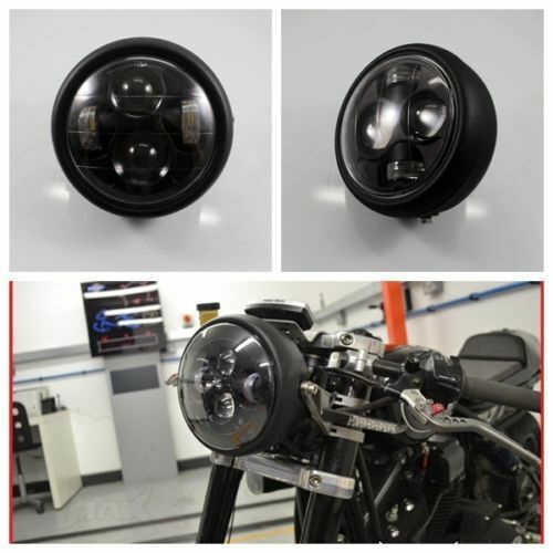 Faro LED Daymaker nero a proiettore per moto custom