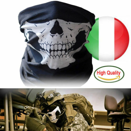 Scalda collo foulard con teschio per biker
